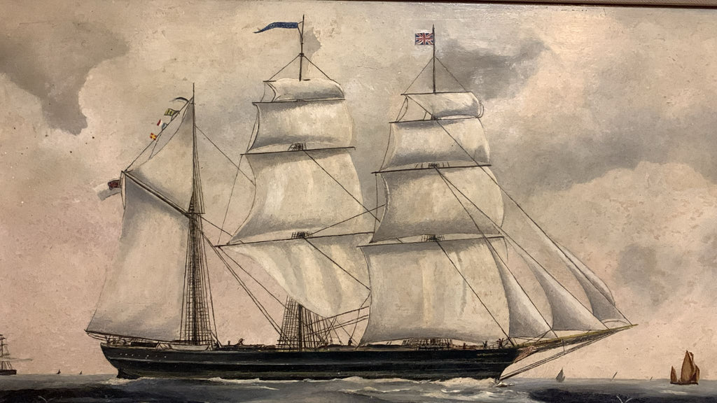 A Magnificent Late 19th-Century Marine Oil Painting – Continental School