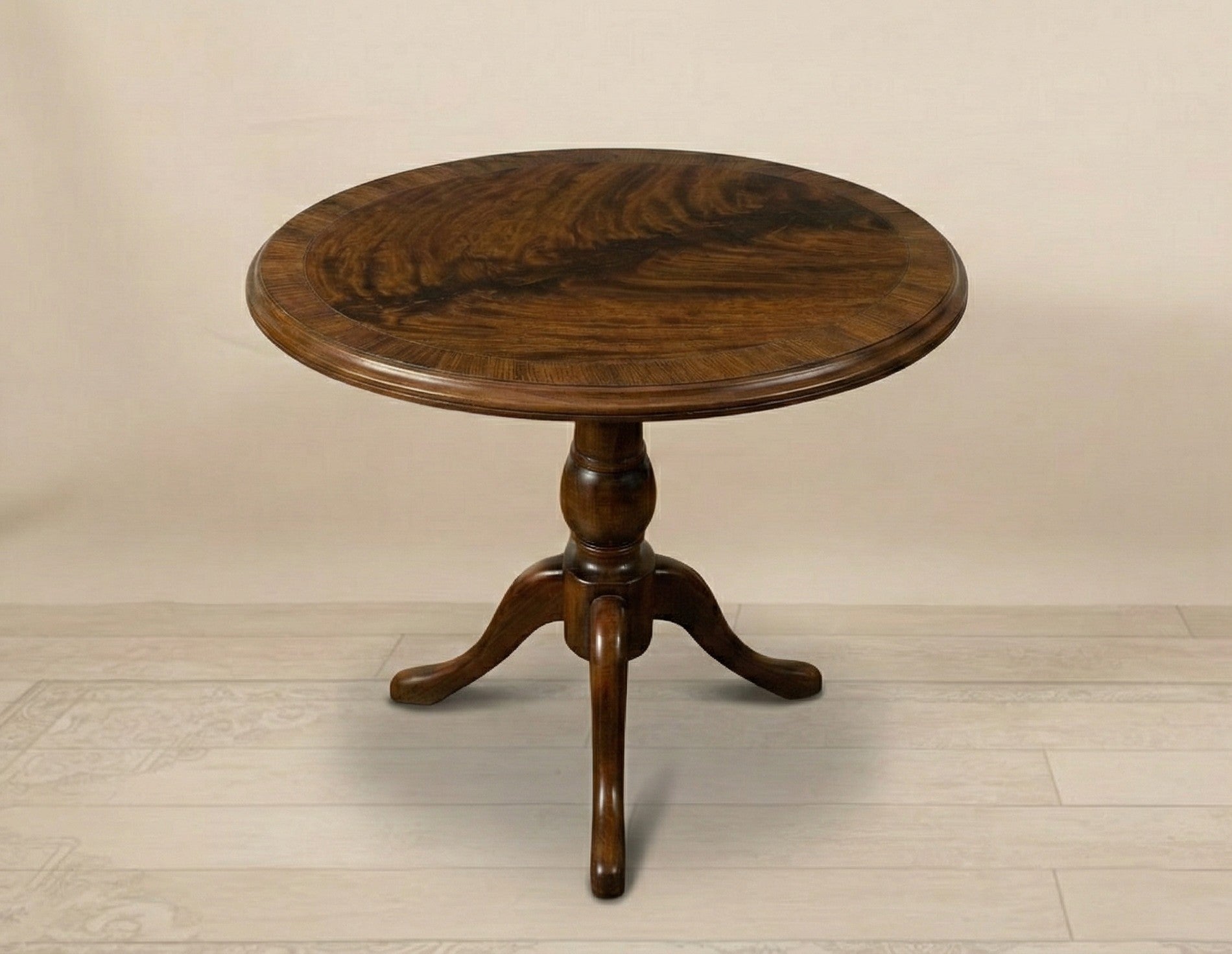 Fine 1920s Burr Walnut Tripod Wine Table by Andrew Thomson & Sons, Glasgow
